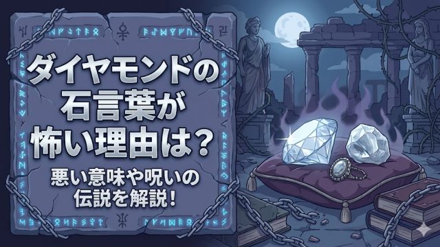 ダイヤモンドの石言葉が怖い理由は？悪い意味や呪いの伝説を解説！｜石言葉テラス
