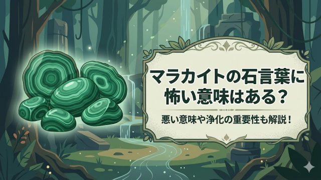 マラカイトの石言葉に怖い意味はある？悪い意味や浄化の重要性も解説！｜石言葉テラス