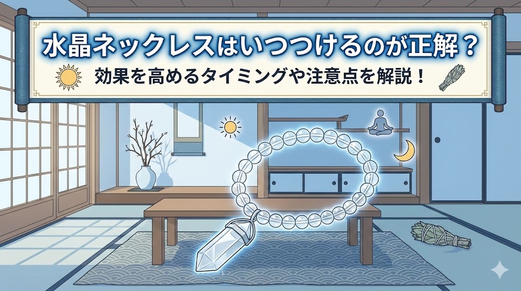 水晶ネックレスはいつつけるのが正解？効果を高めるタイミングや注意点を解説！